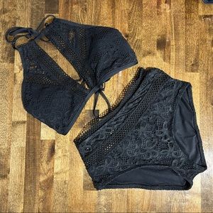 Becca Lace High Waist Bikini Set